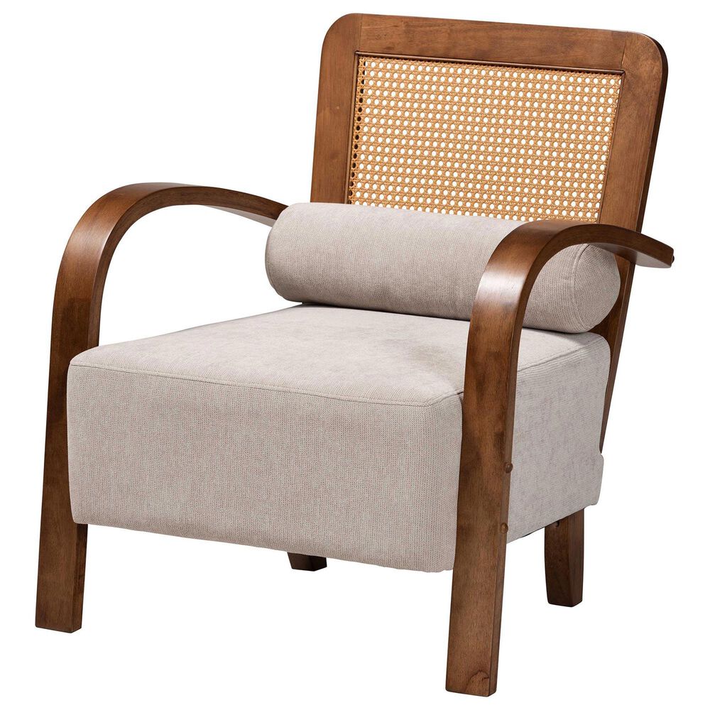 Baxton Studio Sage Arm Chair in Light Grey, , large