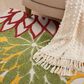 Nourison Aloha Tropical 9"6" x 13" Red and Multicolor Indoor/Outdoor Area Rug, , large