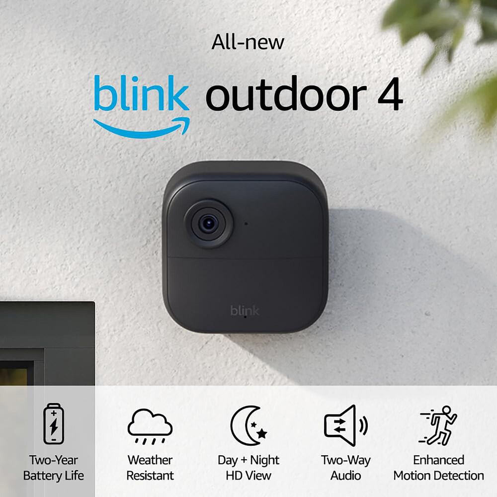 Blink Outdoor 4 Wireless 1080p Security System in Black, , large