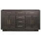 Lexora Home Abbey 60" Double Bathroom Vanity in Brown Oak with 2 cm White Cultured Marble Top and Rectangular Sinks, , large