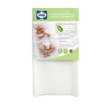 Kolcraft Sealy Soybean Comfort 3-Sided Contour Diaper Changing Pad, , large