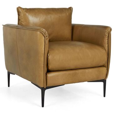 Classic Home Abigail Leather Club Chair in Brown, , large