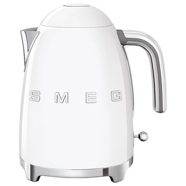 Smeg 7-Cup Stainless Steel Retro Style Electric Kettle in White, , large