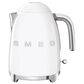 Smeg 7-Cup Stainless Steel Retro Style Electric Kettle in White, , large