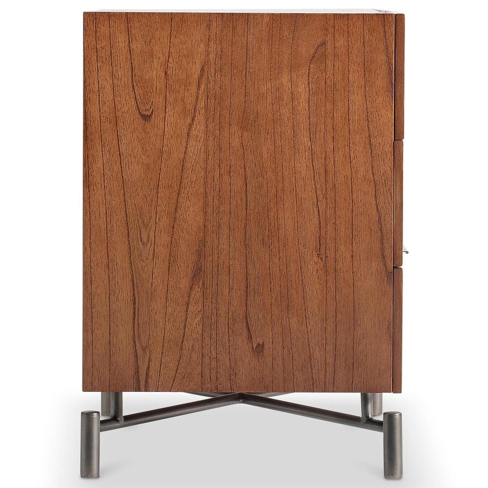 Bernhardt Brasea 3 Drawer Nightstand in Lume and Tungsten with USB Ports, , large
