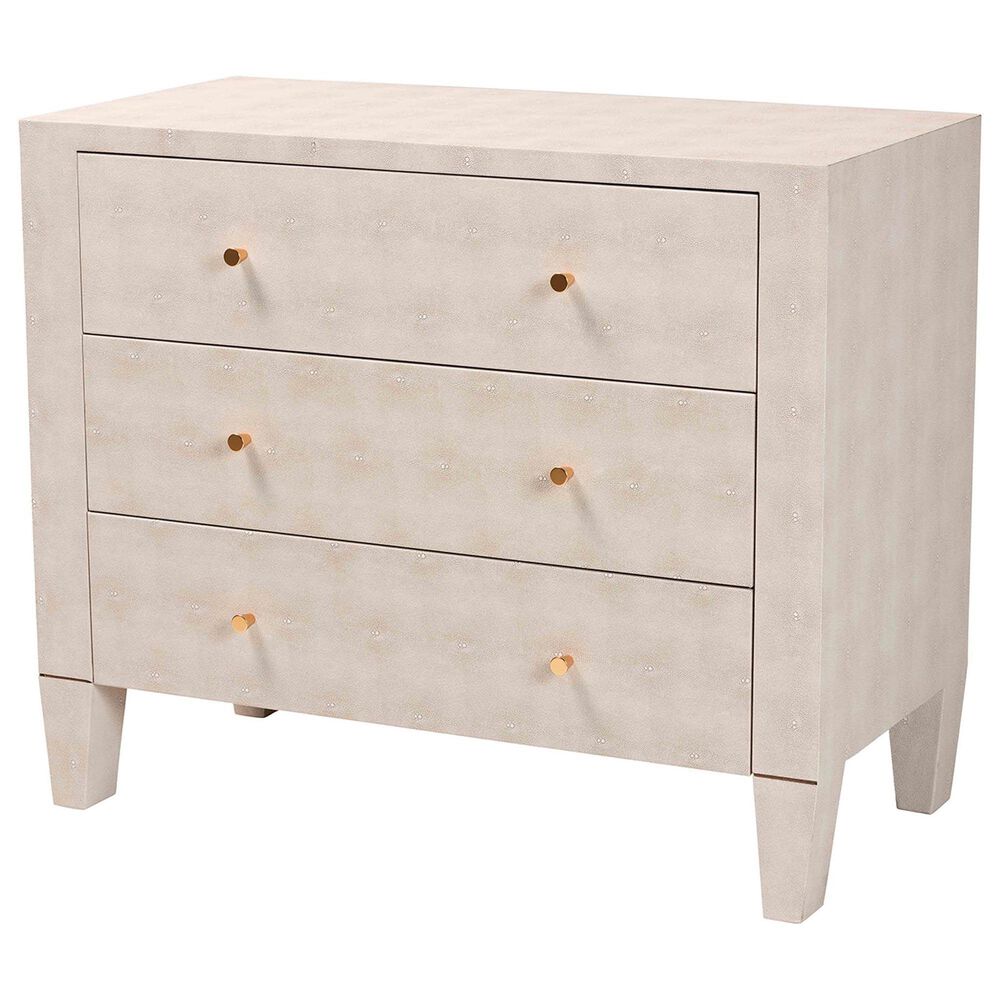 Baxton Studio Leyna 3-Drawer Storage Cabinet in Beige, , large