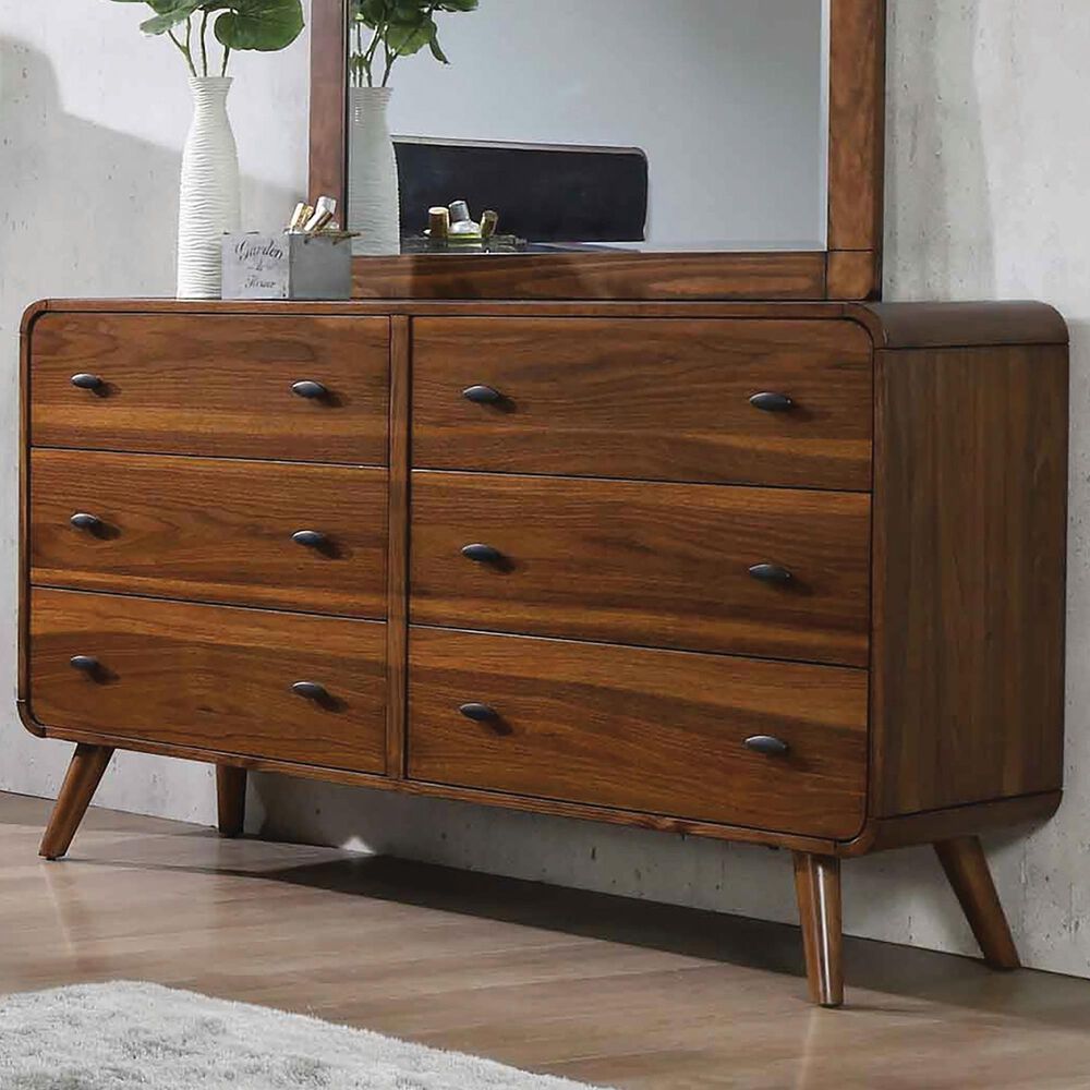Pacific Landing Robyn 6 Drawer Dresser in Dark Walnut, , large
