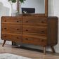 Pacific Landing Robyn 6 Drawer Dresser in Dark Walnut, , large