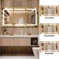 HOMLUX 60" x 32" Bathroom Medicine Cabinet with Mirror in Gold, , large