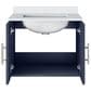 Lexora Home Geneva 24" Single Bathroom Vanity in Navy Blue with 2 cm White Cultured Marble Top and Rectangular Sink, , large
