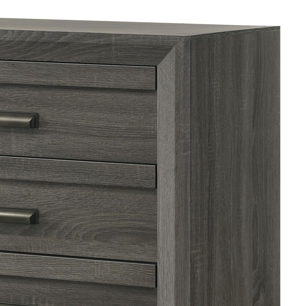 Crown Mark Valor 5-Drawer Chest in Grey, , large