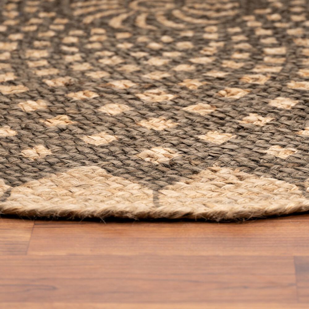L&amp;R Resources Synergy 6&#39; Round Tan and Gray Area Rug, , large