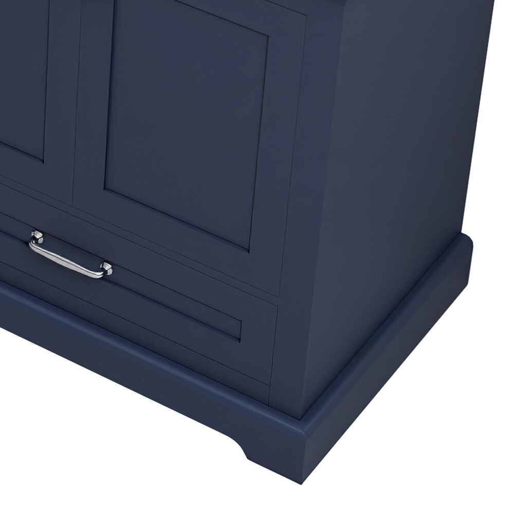 Lexora Home Dukes 80" Double Bathroom Vanity in Navy Blue with 2 cm White Quartz Top and Rectangular Sinks, , large