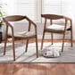 Baxton Studio Harland Arm Chair with Grey Cushion in Walnut Brown (Set of 2), , large