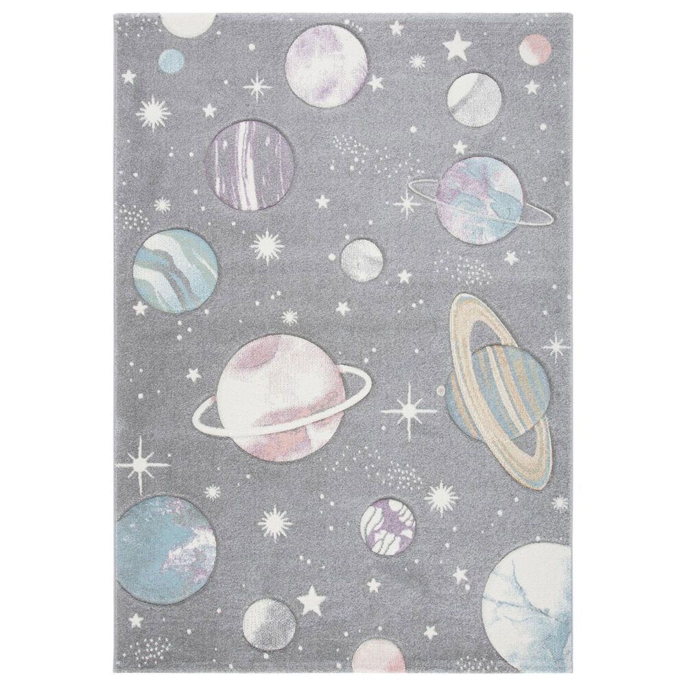 Safavieh Carousel 10" x 14" Grey and Lavender Kids Area Rug, , large