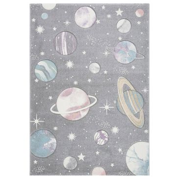 Safavieh Carousel 10" x 14" Grey and Lavender Kids Area Rug, , large
