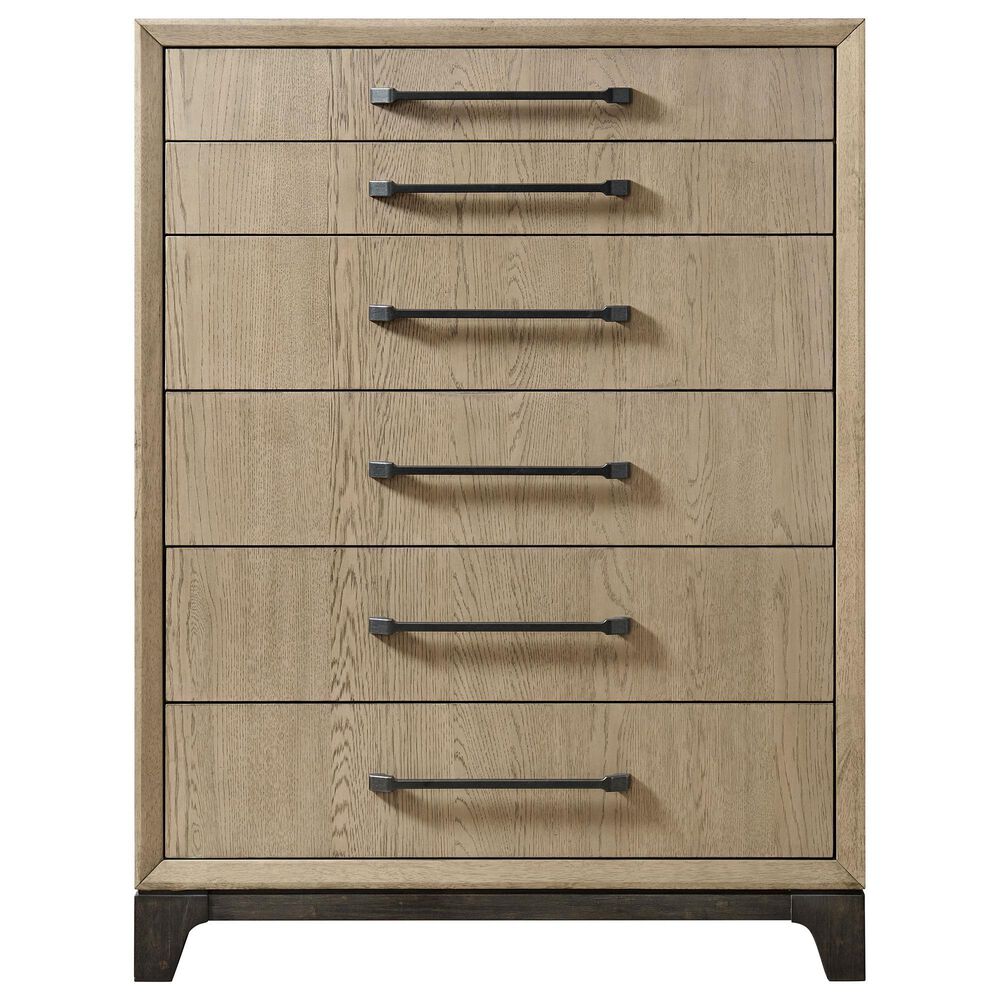 Emerald Home Furnishings Sutton Place 6-Drawer Chest in Caramel and Cocoa Brown, , large