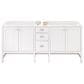 James Martin Vanities Addison 72" Double Bathroom Vanity in Glossy White with 3 cm Lime Delight Quartz Top and Rectangular Sinks, , large