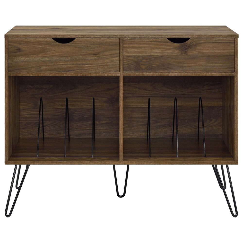DHP Concord 40&quot; Turntable Stand with Drawers in Florence Walnut, , large