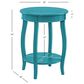 Linon Home Decor Rainbow Round Side Table in Teal, , large