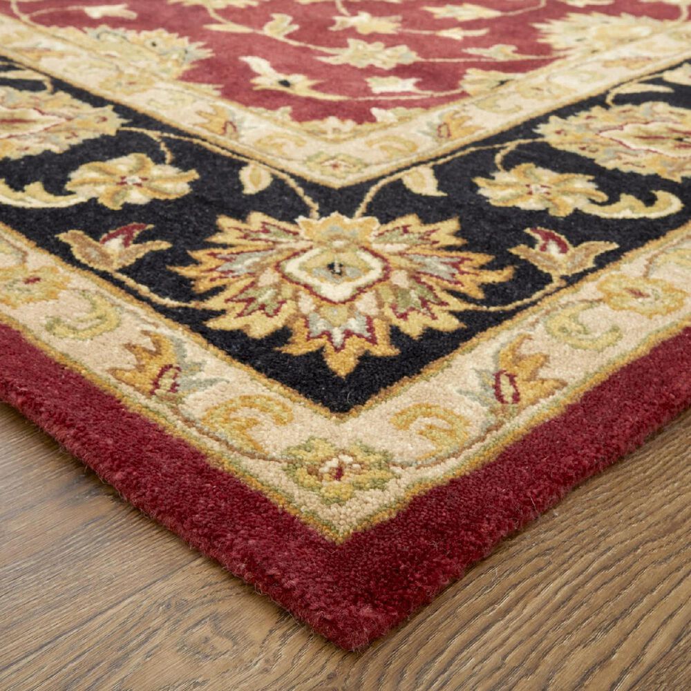 Feizy Wagner 8942F 5&#39; x 8&#39; Red and Black Area Rug, , large