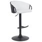 Armen Living Montego Adjustable Swivel Bar Height Stool in Black, , large