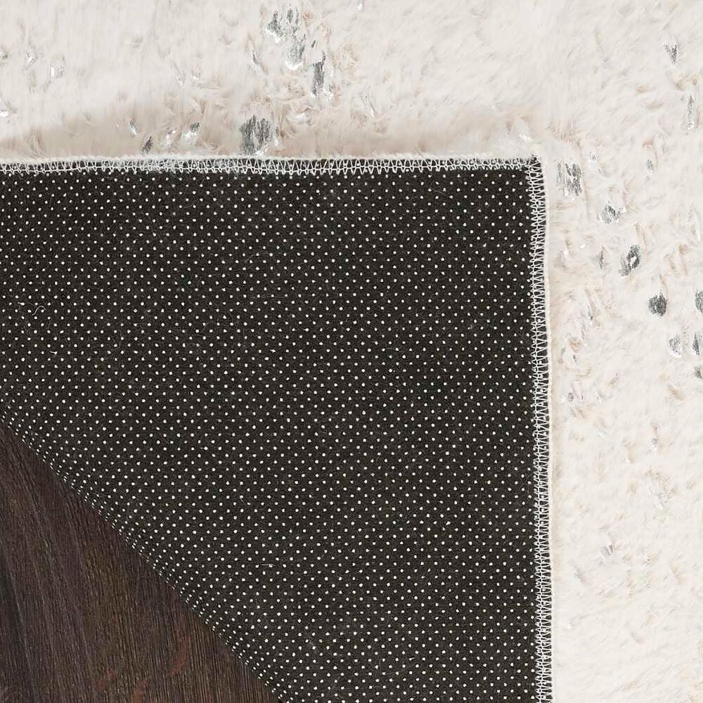 Nourison Cozy Shimmer 7&#39;9&quot; x 9&#39;9&quot; Ivory and Silver Area Rug, , large
