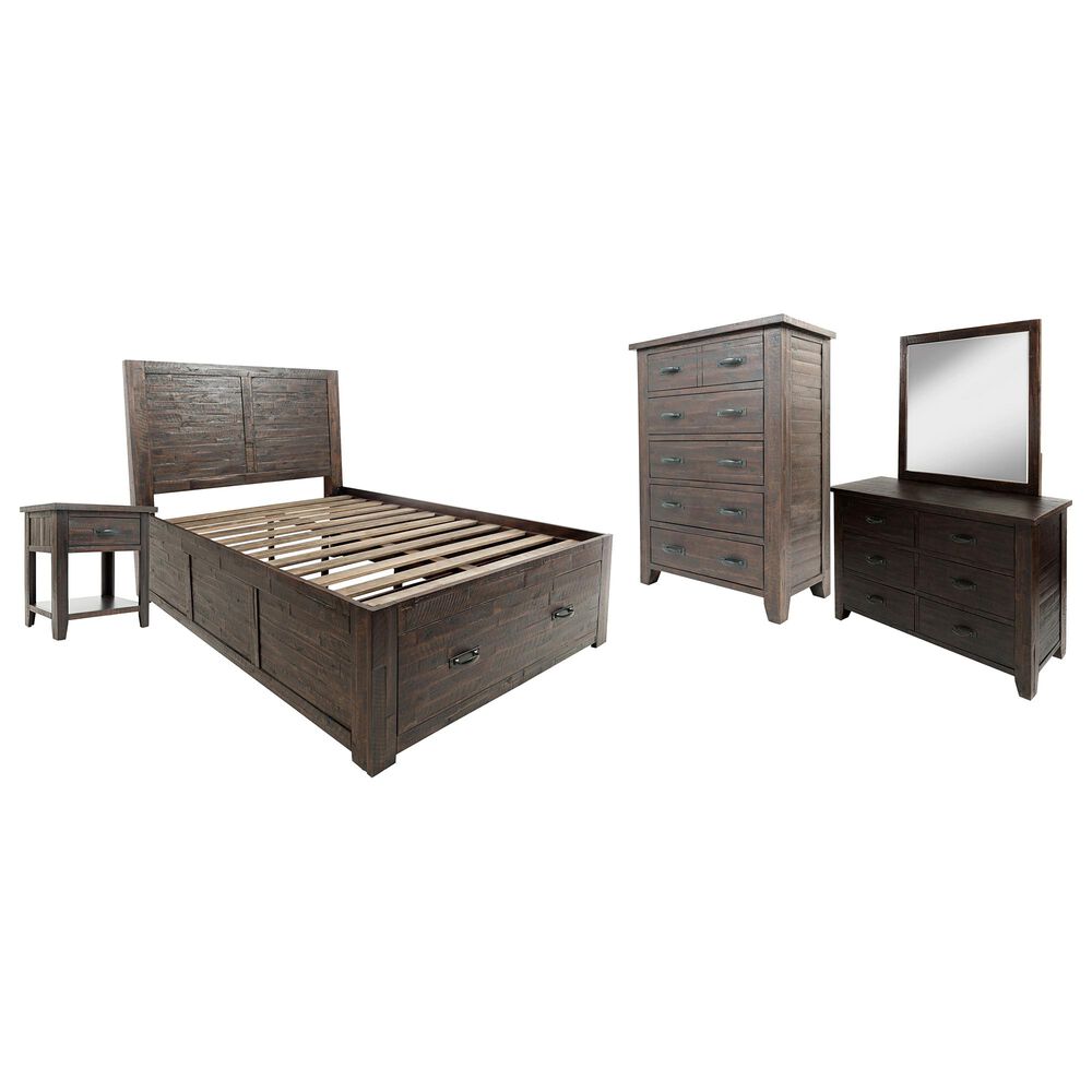 Waltham Jackson Lodge 5 Piece Full Bed Set in Brown, , large