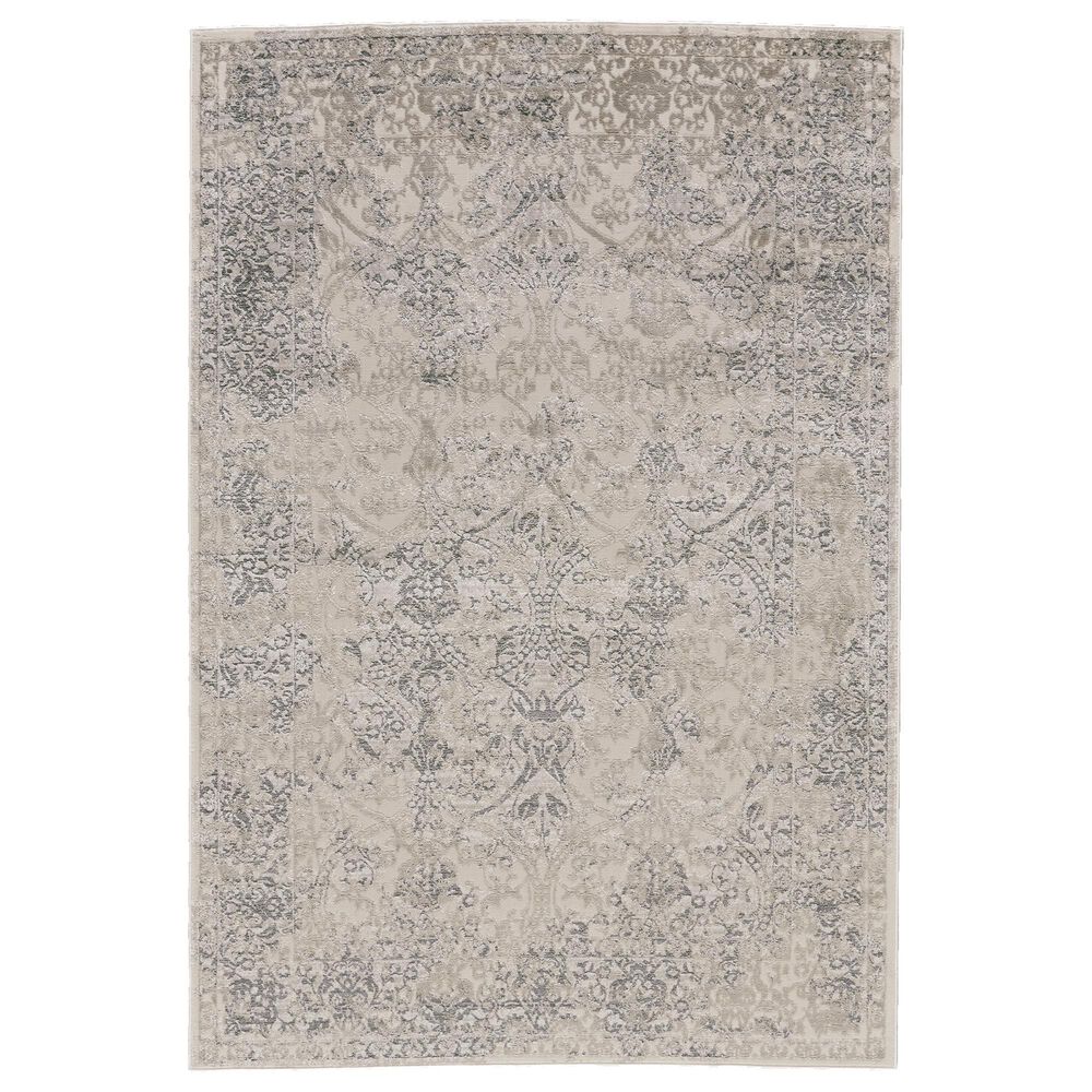 Feizy Prasad Oriental 8" x 11" Light Gray Area Rug, , large