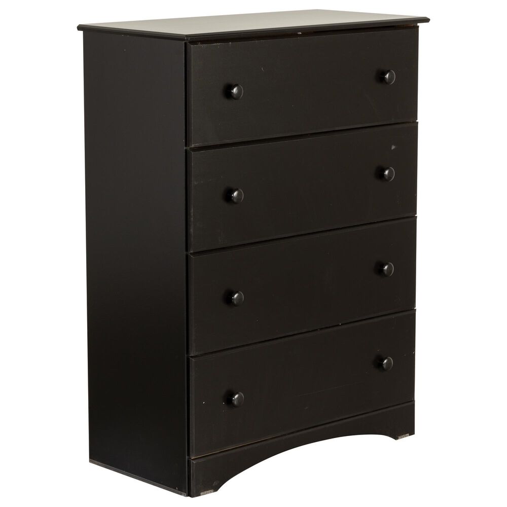 Lemoore 4-Drawer Black Chest, , large