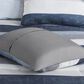 Hampton Park Jaxon 7-Piece King Comforter Set with Bed Sheets in Blue and Grey, , large
