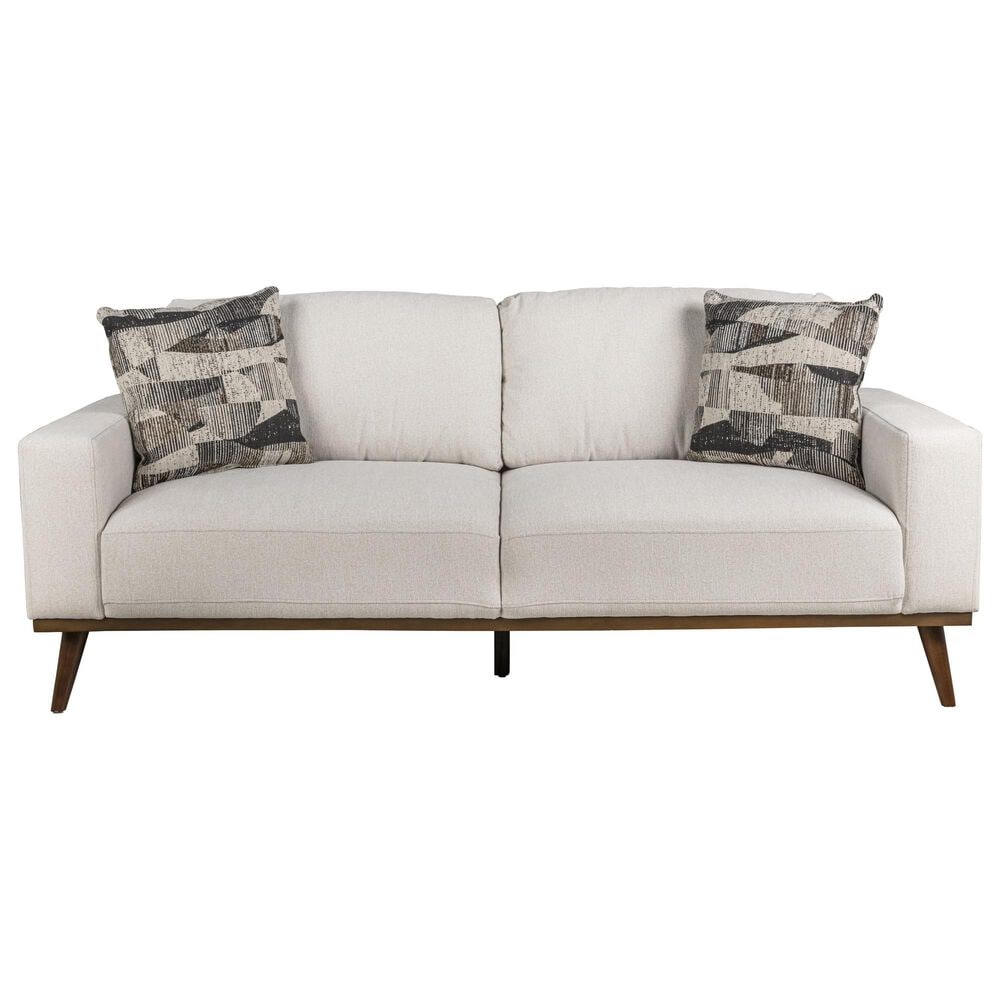Golden Wave Furniture Heath Stationary Sofa in White, , large