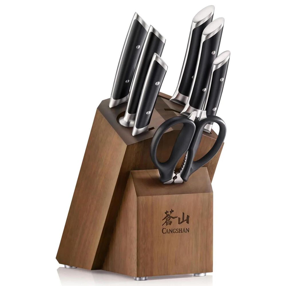 Cangshan Helena 8-Piece Knife Block Set in Black, , large