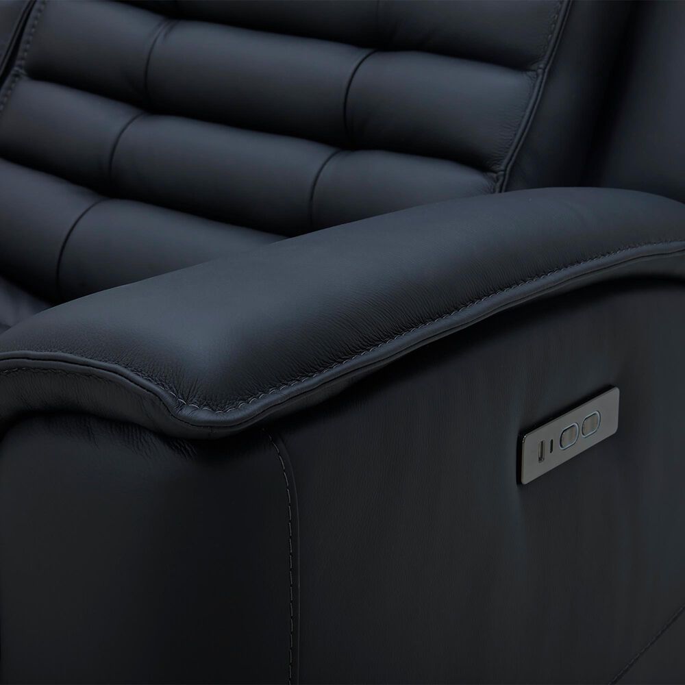 Interlochen High End Power Reclining Sofa with Power Headrest in Jet Black, , large