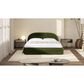 Jennifer Taylor Home Archie Puffy Grounded Queen Upholstered Platform Bed in Olive Green, , large
