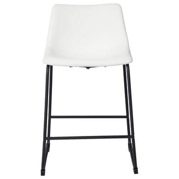 Ashley Centiar 24" Faux Leather Counter Stool in White, , large