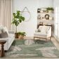 Nourison Garden Oasis GOA02 Green and Ivory 8" x 10" Indoor/Outdoor Area Rug, , large