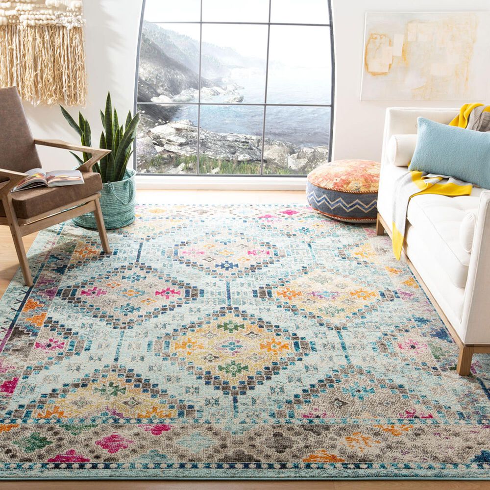 Safavieh Madison MAD418K 10&#39; x 14&#39; Blue and Yellow Area Rug, , large