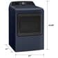 GE Profile 7.3 Cu. Ft. Smart Front Load Electric Dryer with Steam and Washer Link in Sapphire Blue, , large