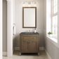 James Martin Vanities Chicago 30" Single Bathroom Vanity in Whitewashed Walnut with 3 cm Parisien Bleu Quartz Top and Rectangular Sink, , large