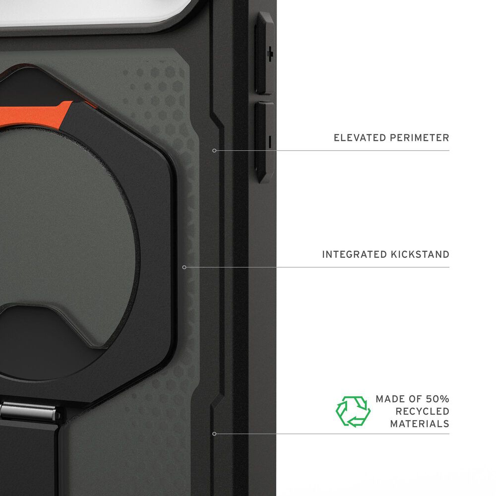 UAG Plasma Xte Magsafe Case For Apple 2025 Iphone 6.9 Pro Max - Black And Pop Orange, , large