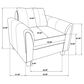 Coaster Davis Accent Arm Chair in Grey, , large