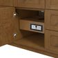 James Martin Laurent 48" Single Bathroom Vanity in Honey Oak with 3 cm Parisien Bleu Silestone Top, Rectangular Sink and FreePower Wireless Charger, , large