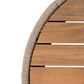 Hearth and Haven 2-Piece Outdoor Coffee Table and Side Table Set with Woven Rope Design in Beige and Teak, , large