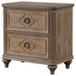 Furniture of America Lyris 2-Drawer Nightstand in Rustic Oak, , large
