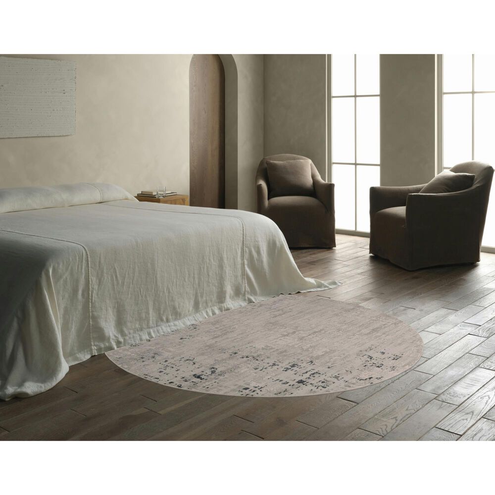 Jaipur Cirque Cian Light Gray and Dove 5&#39;11&quot; Round Area Rug, , large