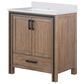 Lexora Home Ziva 30" Single Bathroom Vanity in Rustic Barnwood with 2 cm White Quartz Top and Rectangular Sink, , large