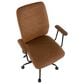 Lumisource Fredrick Office Chair with Brown Cushion in Black, , large