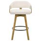 Armen Living Callah Swivel Bar Height Stool in Amber Glow, , large