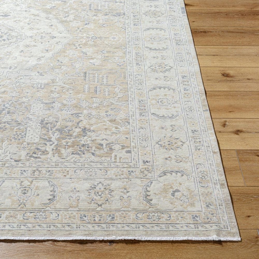 Surya Once Upon a Time Ivory, Tan, Light Gray, Gray and Light Brown 2&#39;11&quot; x 9&#39;10&quot; Runner, , large